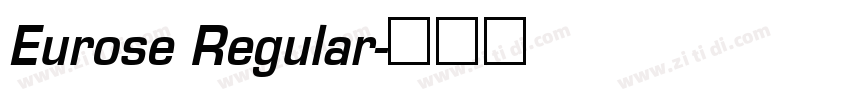 Eurose Regular字体转换
